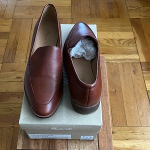 The Madewell “Frances Loafer” in brown leather. Brand new in the original box.